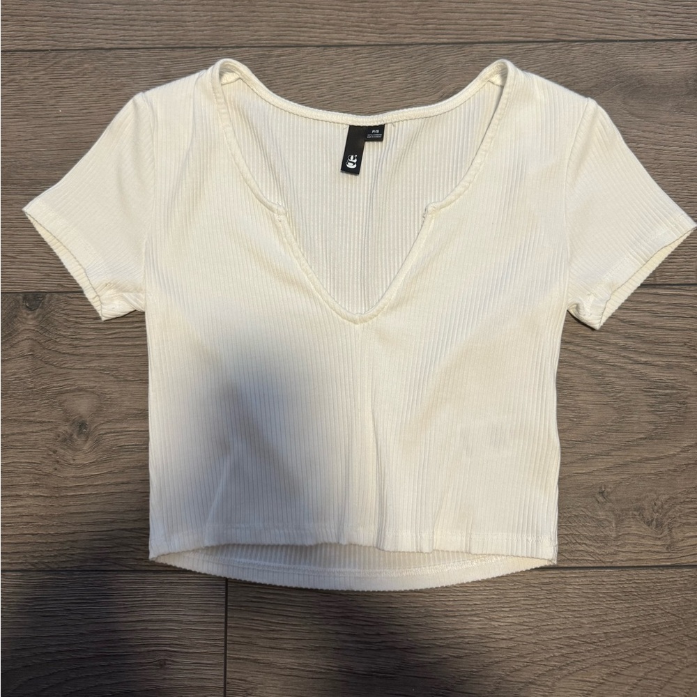 Garage White V Tee
